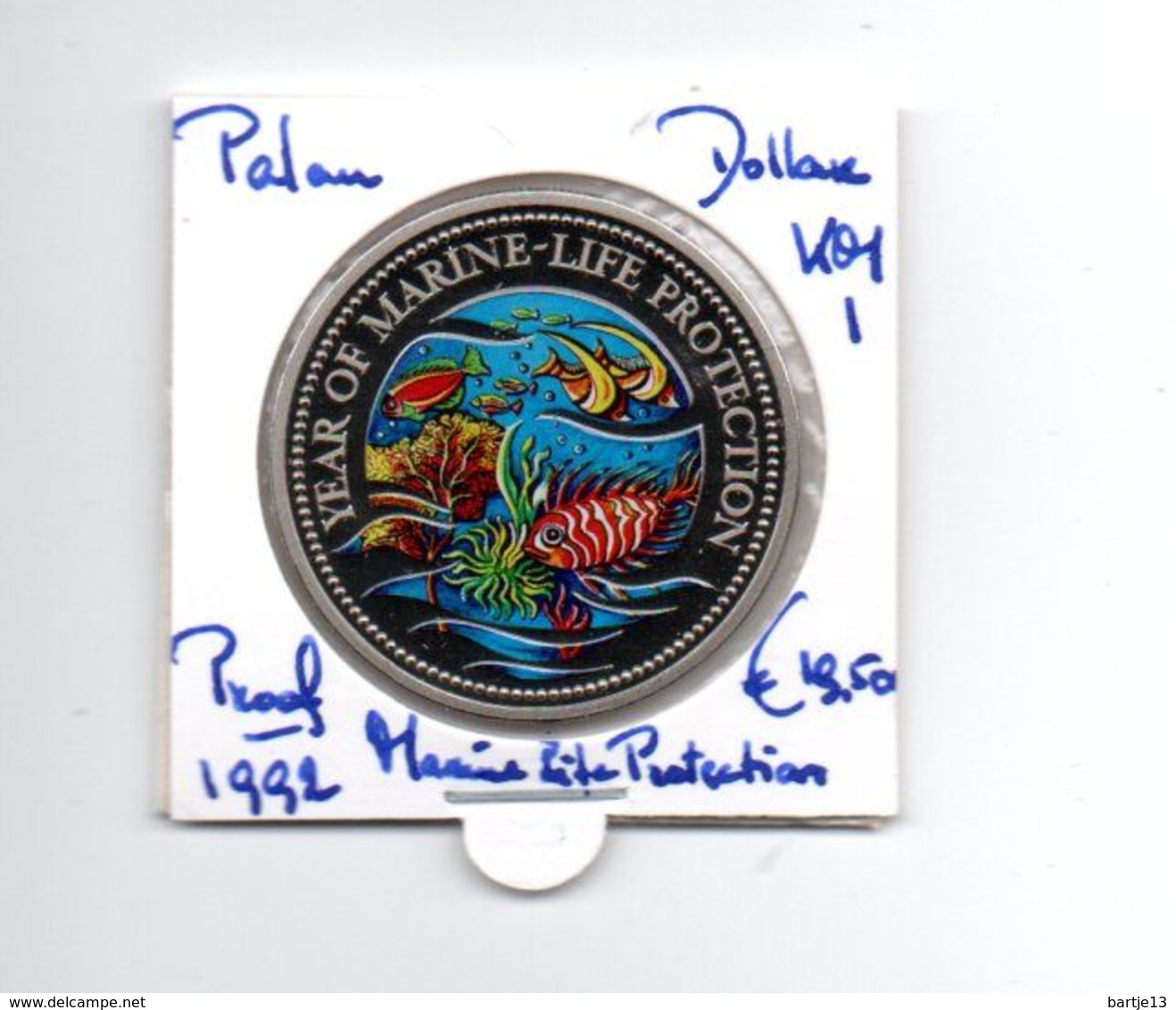 PALAU DOLLAR 1992 MARINE LIFE PROTECTION MULTICOLOUR - Palau