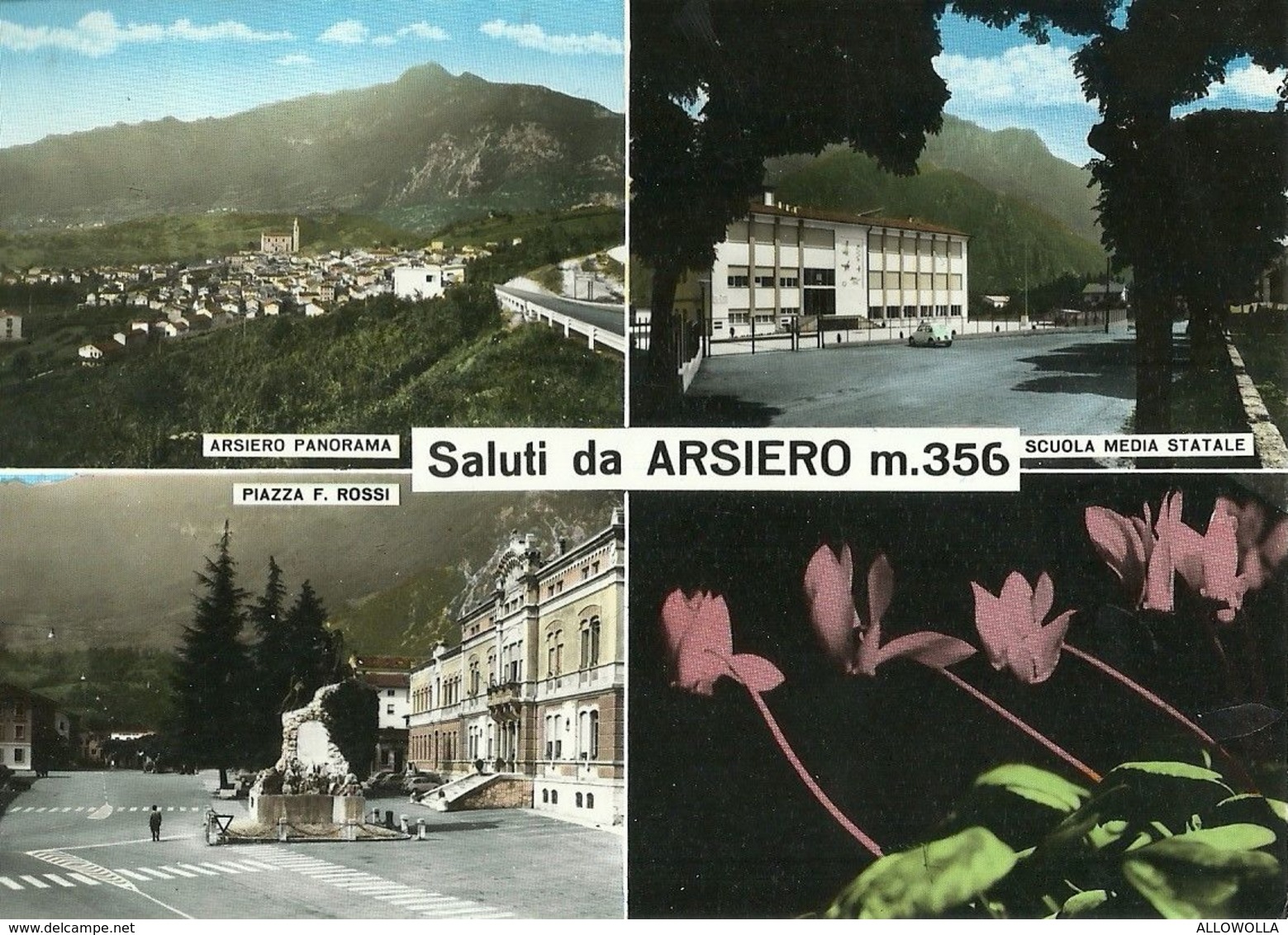 8359" SALUTI DA ARSIERO M. 356 " 3 VEDUTE + GELSOMINI-CARTOLINA POSTALE ORIGINALE SPEDITA 1965 - Souvenir De...