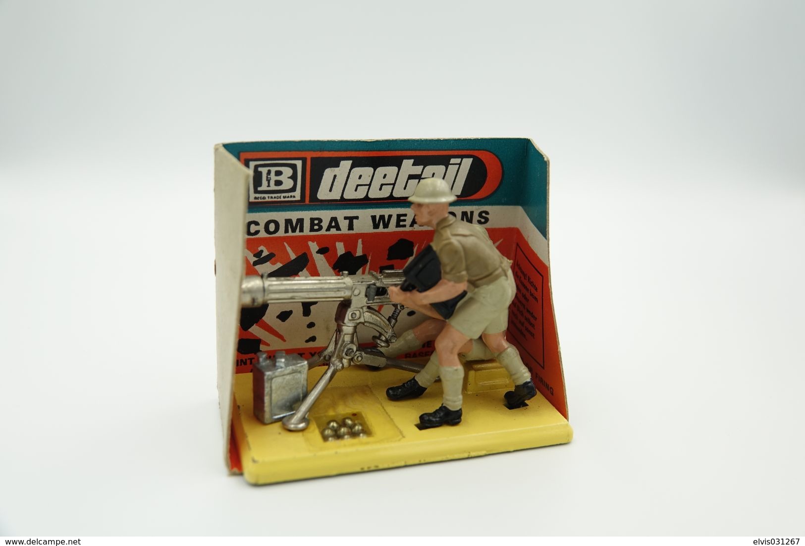 Britains Ltd, Deetail : BRITISH VICKERS MACHINE GUN IN BOX Desert Fighters, COMBAT WEAPONS, Made In England, *** - Britains