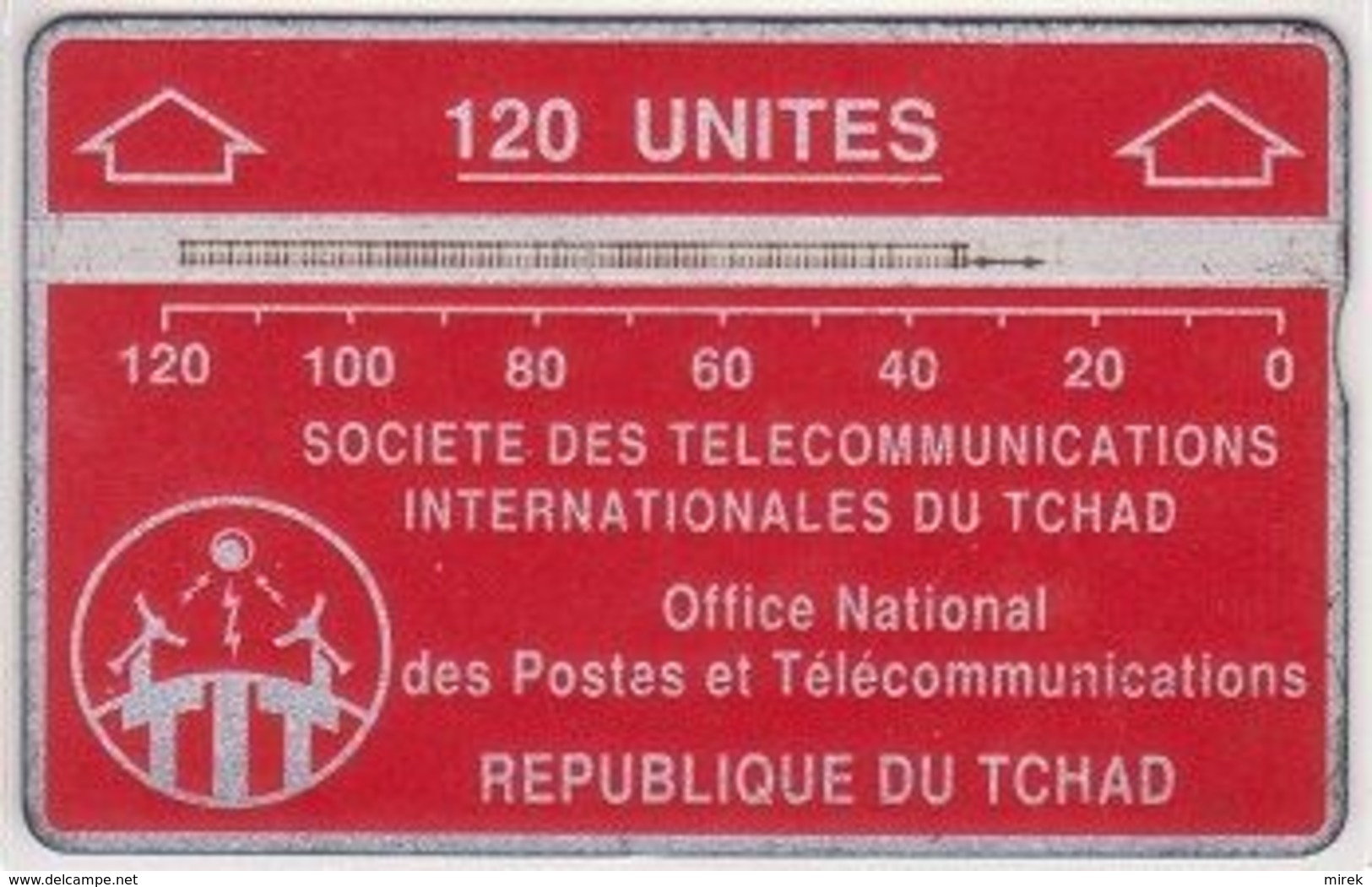 36/ Chad; P3. Red - Logo, CP 903C - Tchad