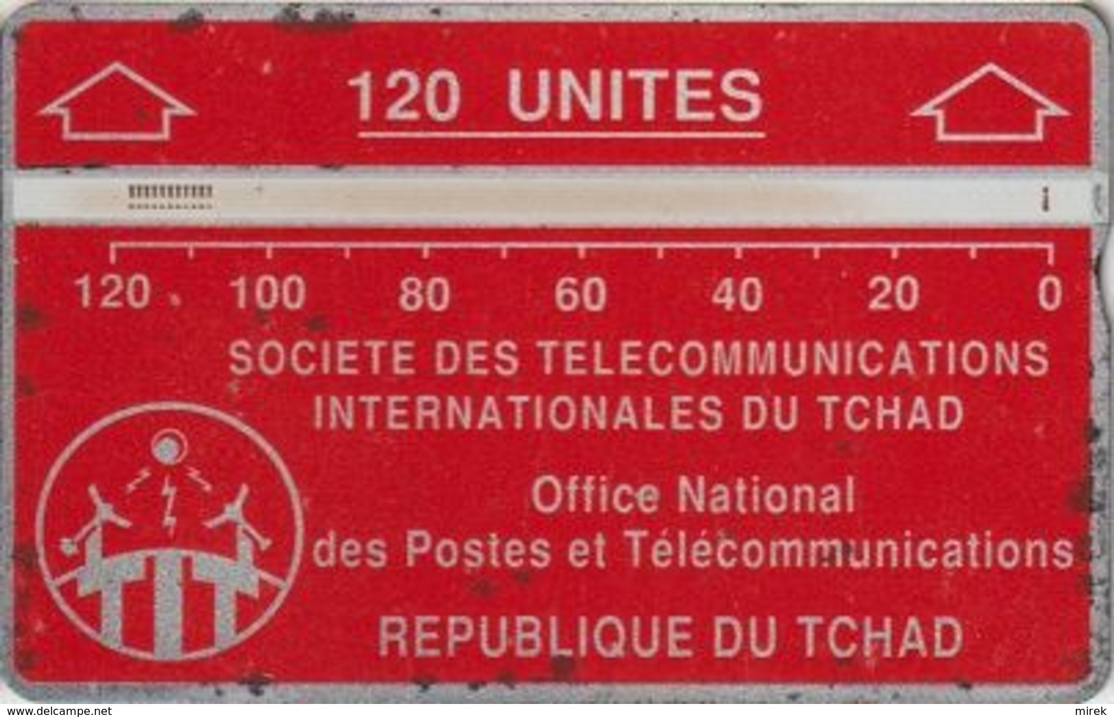 37/ Chad; P3. Red - Logo, CP 224C - Ciad