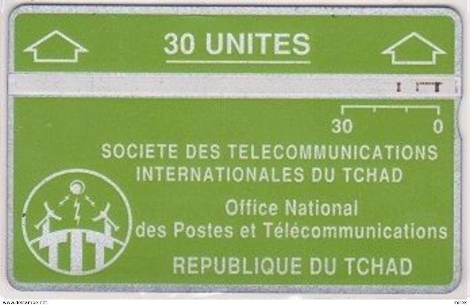 39/ Chad; P4. Green - Logo, CP 105B - Ciad