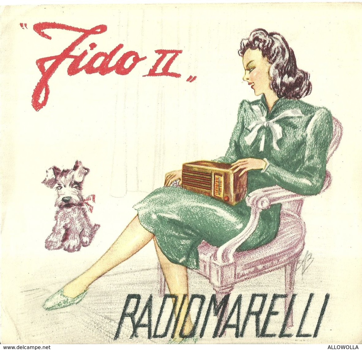 8370" FIDO II-RADIOMARELLI-SUPERETERODINA A 5 VALVOLE-ONDE MEDIE"4 PAGINE -ORIGINALE 1940 - Literatuur & Schema's