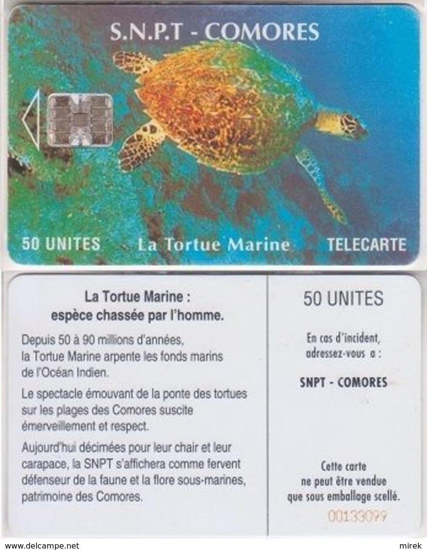 43/ Comoros; P7. Turtle, CN Yellow - Komoren