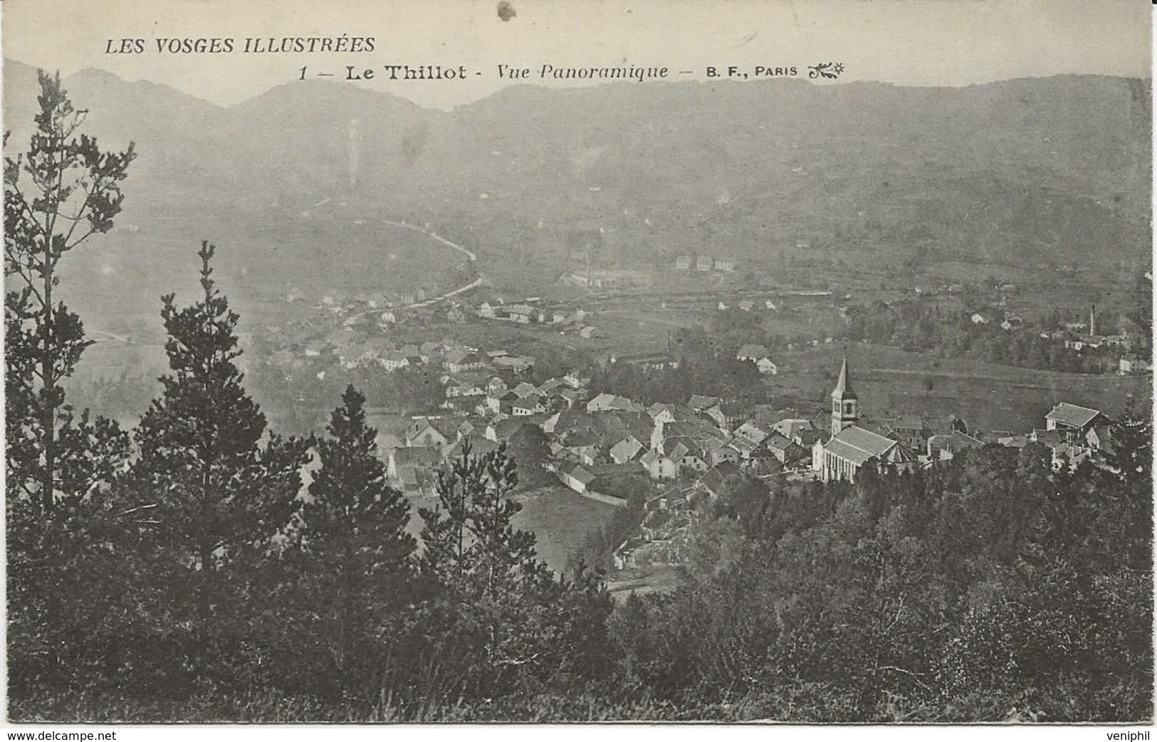 LE THILLOT - VOSGES - VUE PANORAMIQUE-CACHET MILITAIRE AU DOS -1916 - Le Thillot