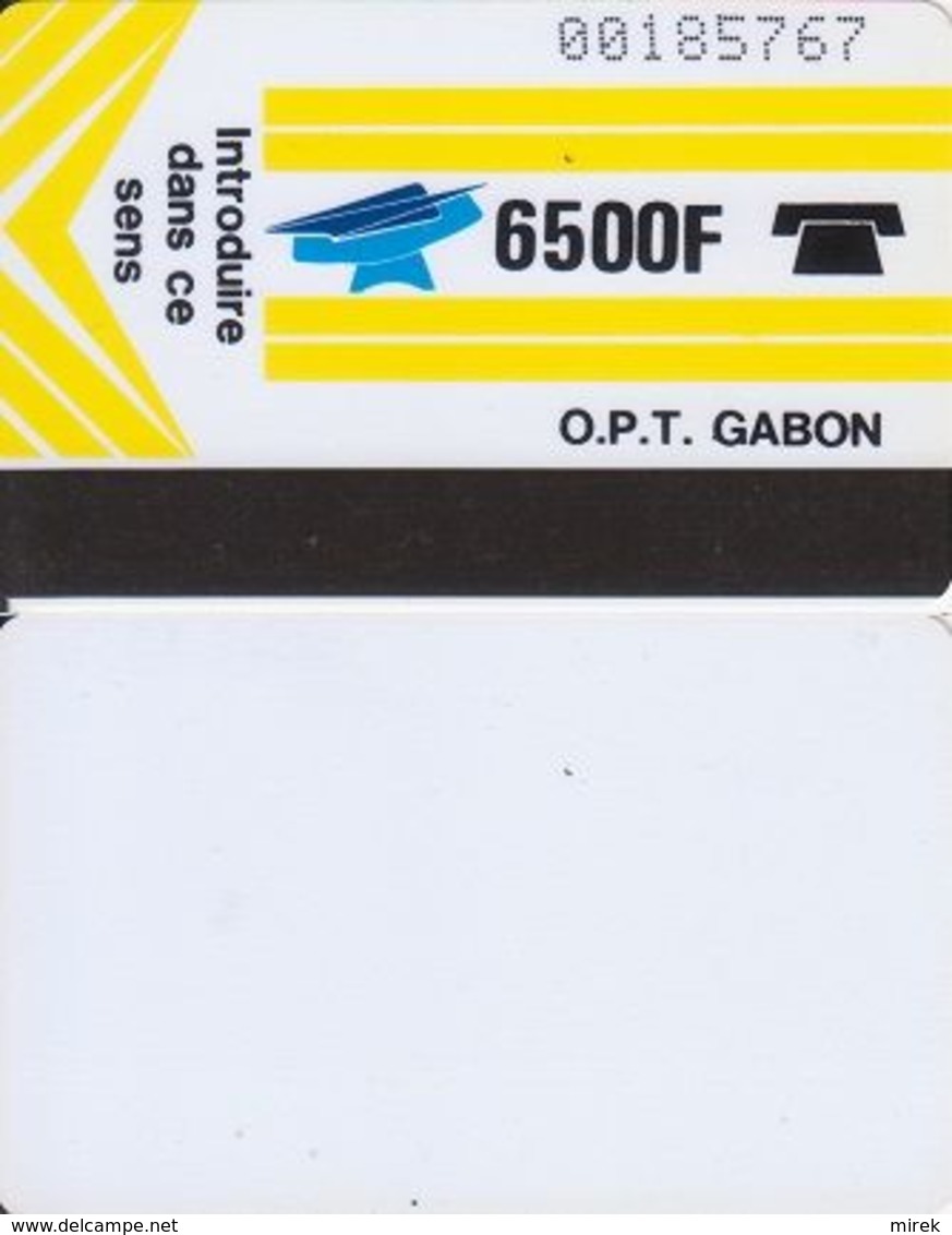 83/ Gabon; Autelca, P9. Logo - Yellow / White, Without Line At Bottom - Gabun