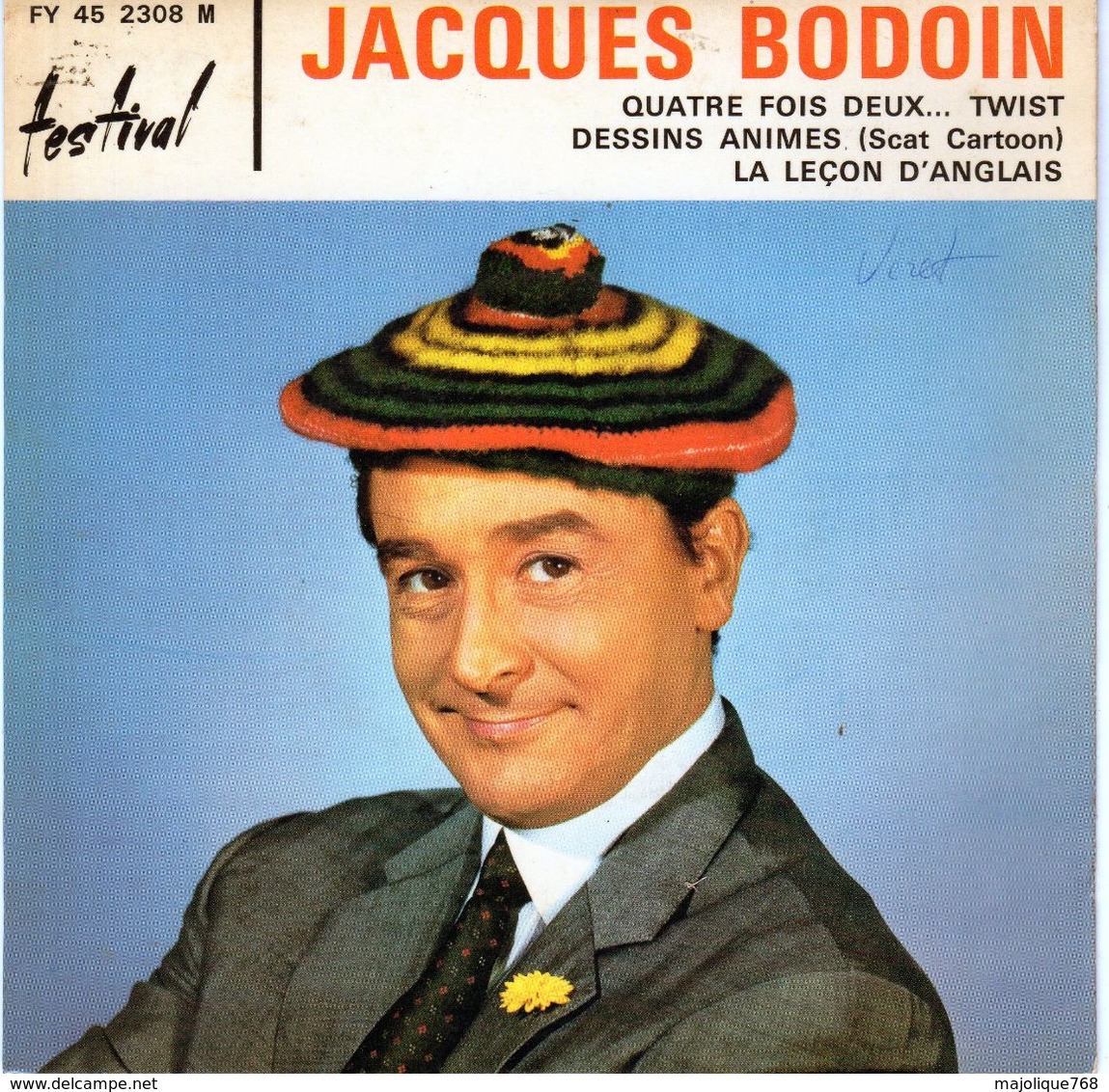 Disque - Jacques Bodoin - Quatre Fois Deux... Twist - Festival FY 45 2308 M - - Humour, Cabaret