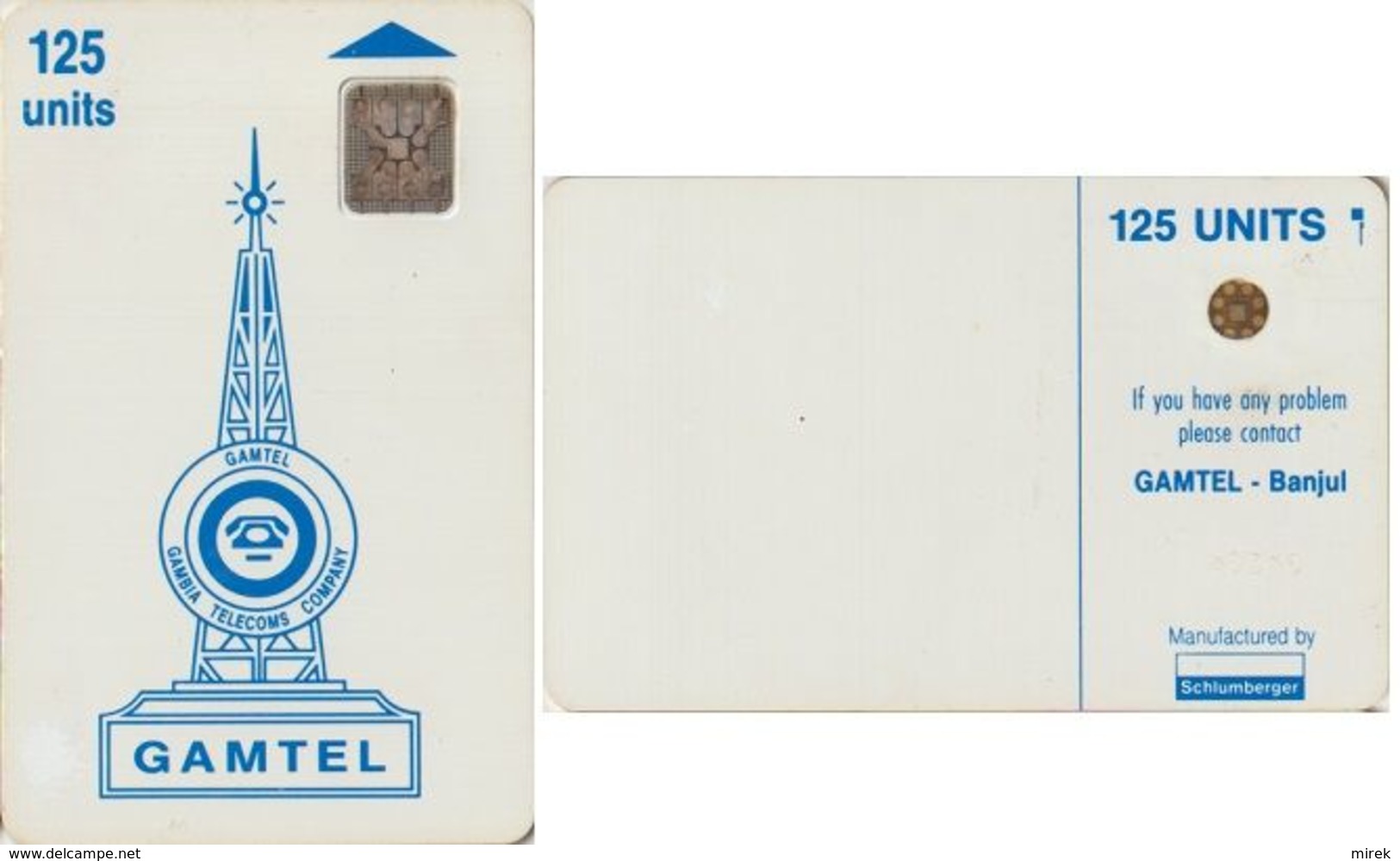 91/ Gambia; P3. Blue Logo, SC4, CN 45315 - Gambie