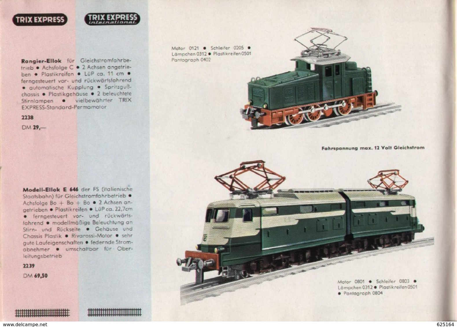 Catalogue TRIX EXPRESS 1964 Minitrix Tram Rivarossi Metallbaukasten - Unclassified