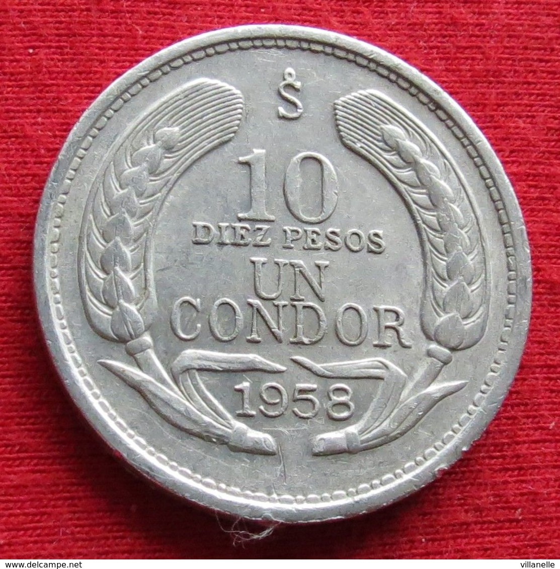 Chile 10 Pesos 1958 1 Condor KM# 181   Chili Peso - Chili