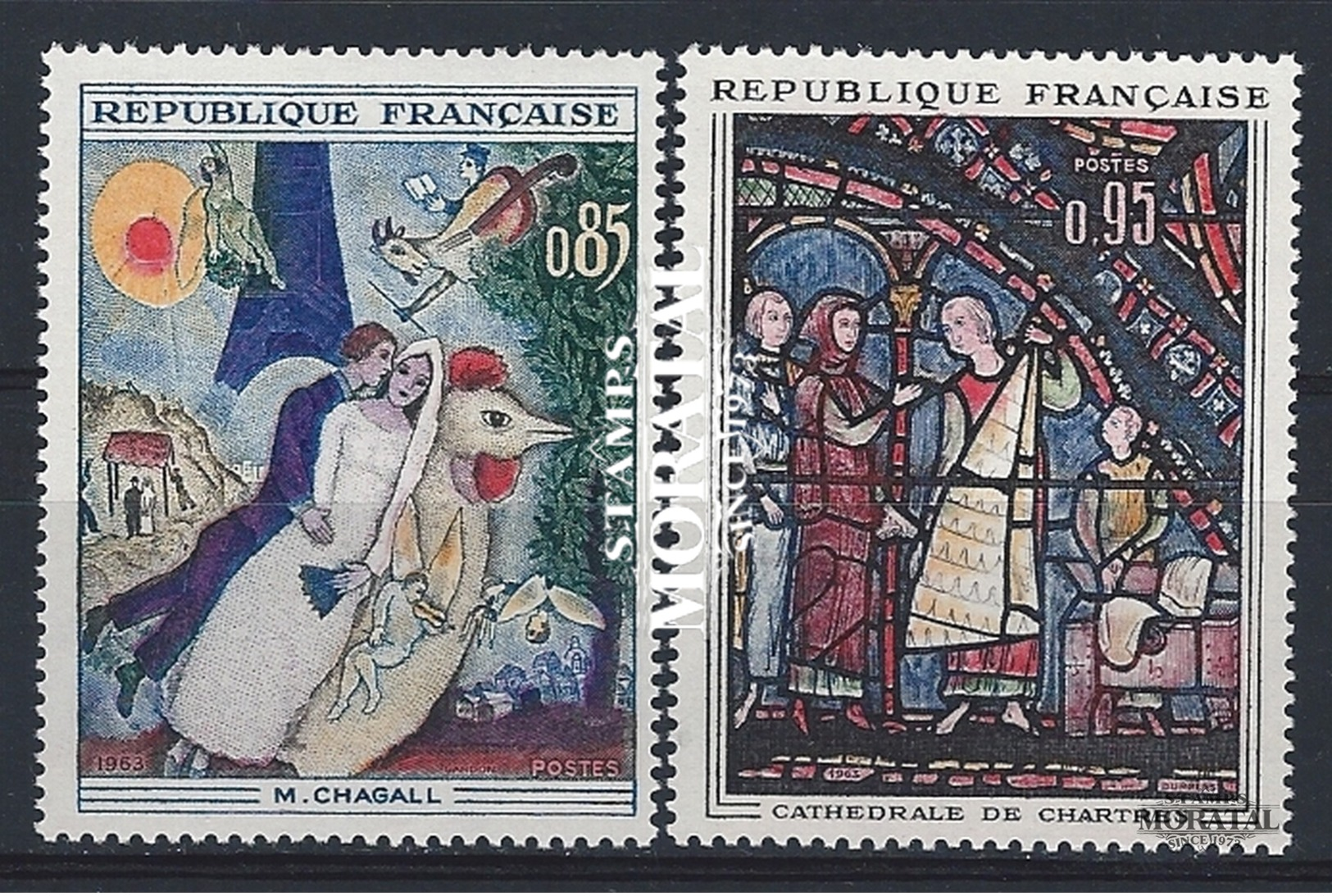 1963 Francia Yv# 1398/1399  **MNH  Perfecto Estado. Arte (Yvert&Tellier)  Arte - Unused Stamps