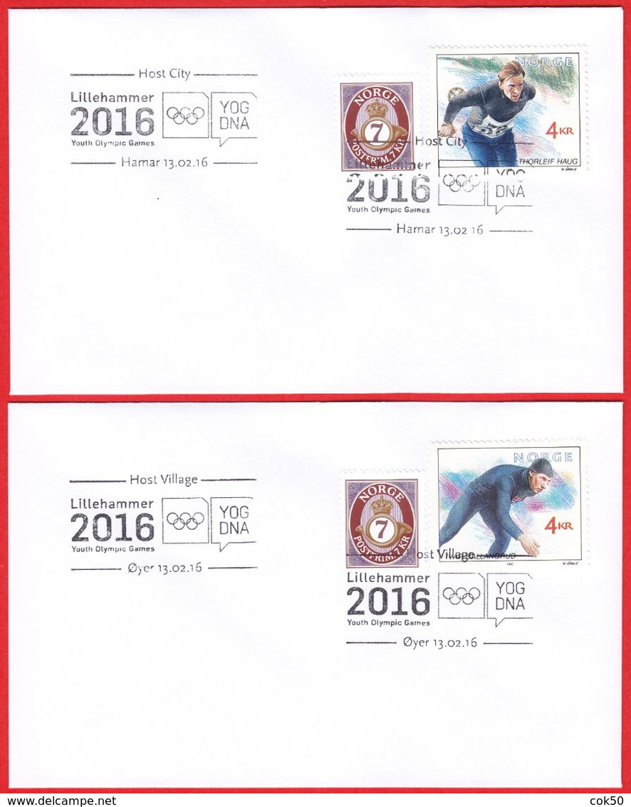 NORWAY - Lillehammer 2016 «Winter Youth Olympics - All Host Cities Incl.opening/closing Dates» (study 3 Scans) - Inverno 2016: Lillehammer (Giochi Olimpici Giovanili)