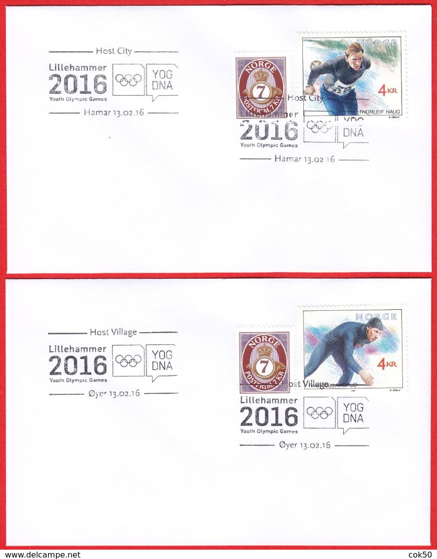 NORWAY - Lillehammer 2016 «Winter Youth Olympics - All Host Cities Incl.opening/closing Dates» (study 3 Scans) - Invierno 2016: Lillehammer (Juegos Olímpicos De La Juventud)