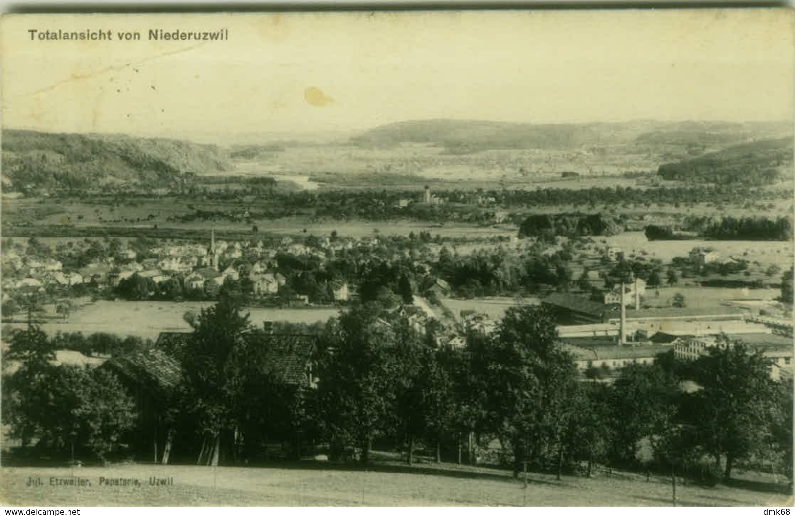 SWITZERLAND - TOTALANSICHT VON NIEDERUZWIL - EDIT JUL. ETZWEILER - 1900s ( BG8588) - Uzwil