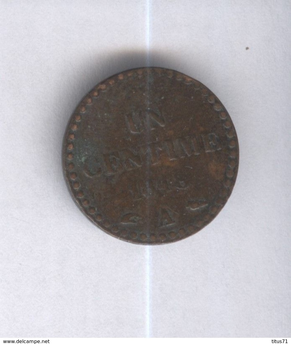 1 Centime France 1848 A - TTB+ - Altri & Non Classificati