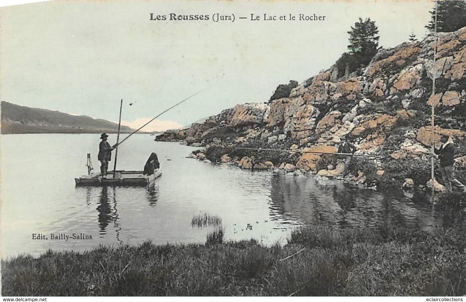Les Rousses          39      Le Lac Et Le Rocher. Pêcheur A La Ligne       ( Voir Scan) - Andere & Zonder Classificatie