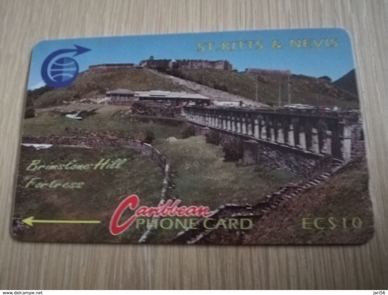 ST KITTS & NEVIS   GPT CARD $10,-   3CSKA     NO STK-3A    BRIMSTONE HILL    Fine Used Card  **2327** - St. Kitts En Nevis