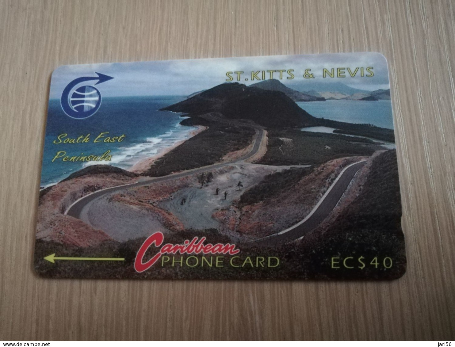 ST KITTS & NEVIS   GPT CARD $40,-   3CSKF     NO STK-3F   SOUTH EAST PENINSULA 2    Fine Used Card  **2332** - St. Kitts & Nevis