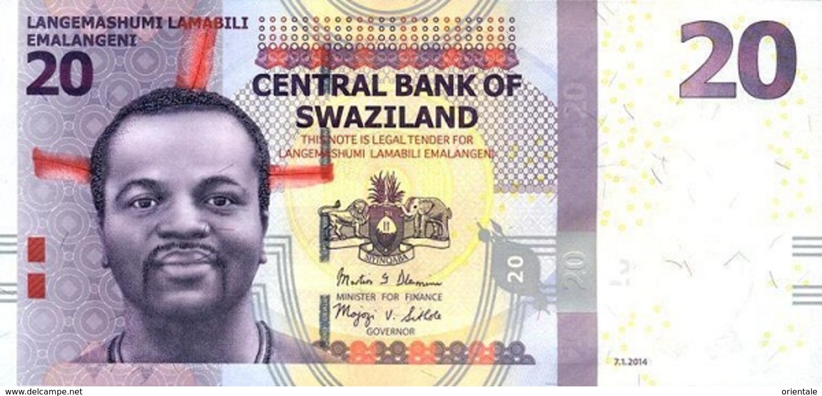 SWAZILAND P. 37b 20 E 2014 UNC - Swaziland