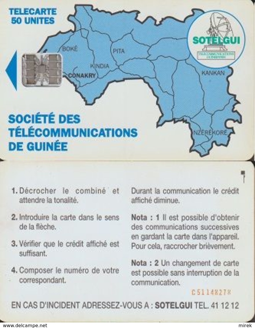 109/ Guinea; P3. Blue Map; CN C51148278 - Guinée