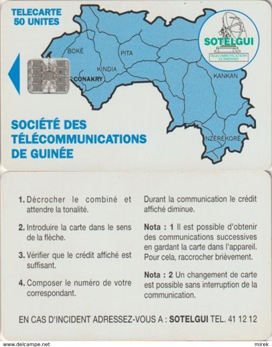112/ Guinea; P7. Blue Map; No CN - Guinee