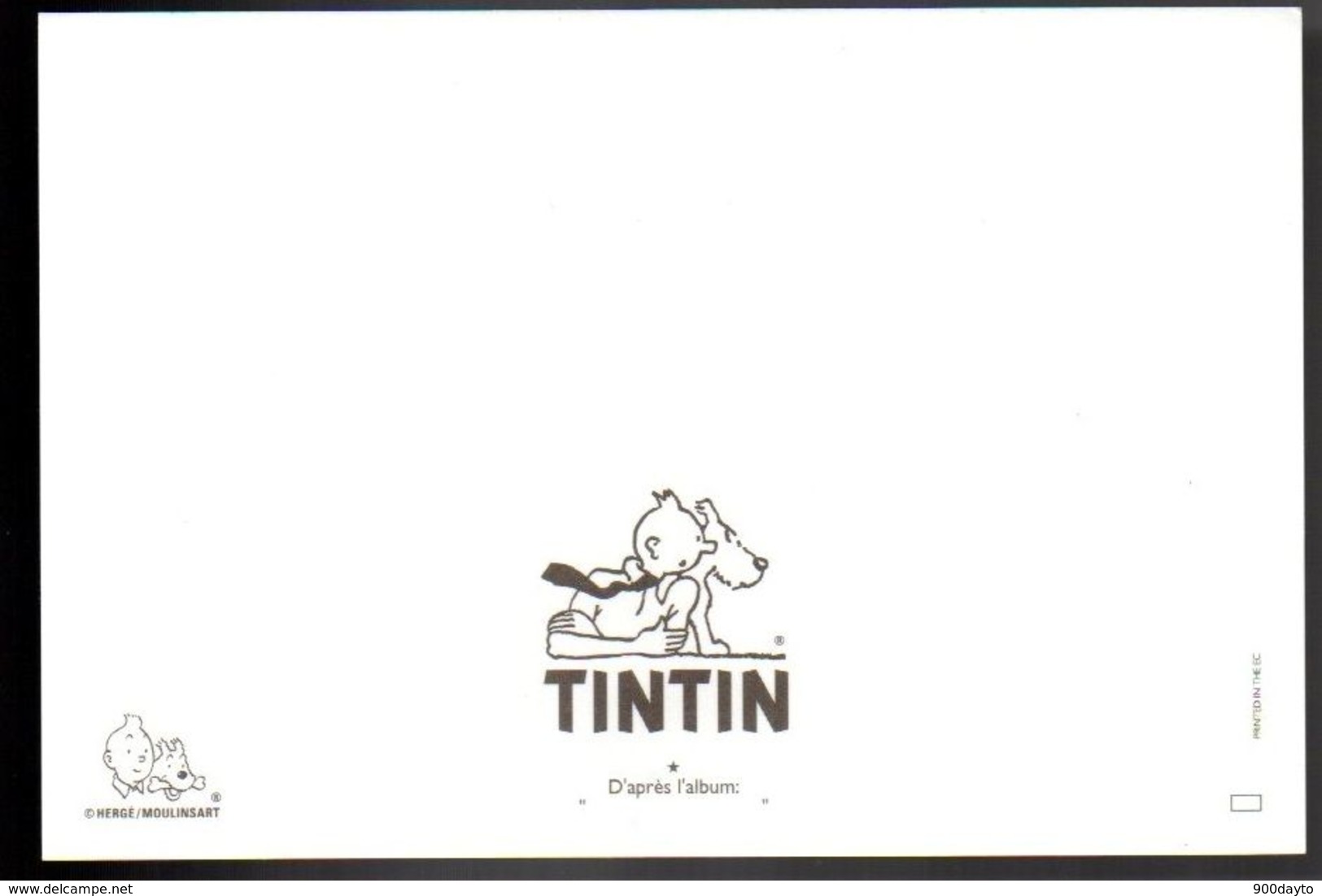 TINTIN. D'après L'album: "Au Pays De L'or Noir". - Comics