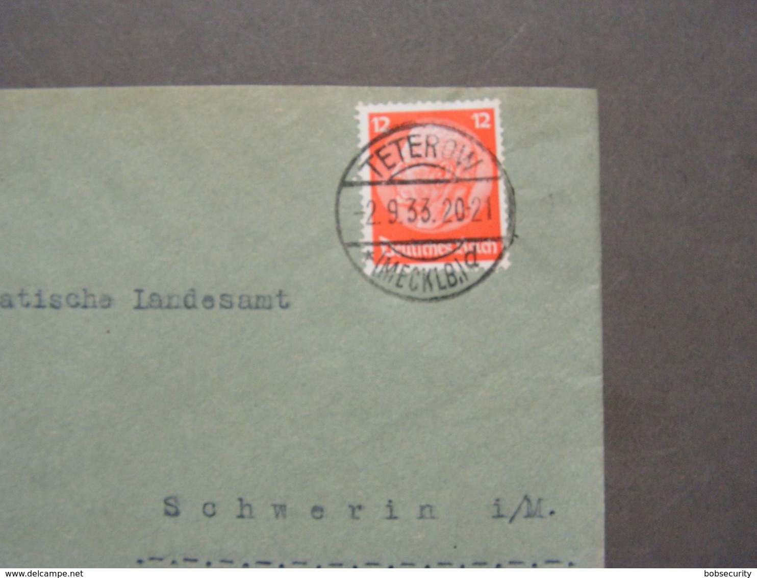DT Teterow Nach Schwerin  1933 - Briefe U. Dokumente
