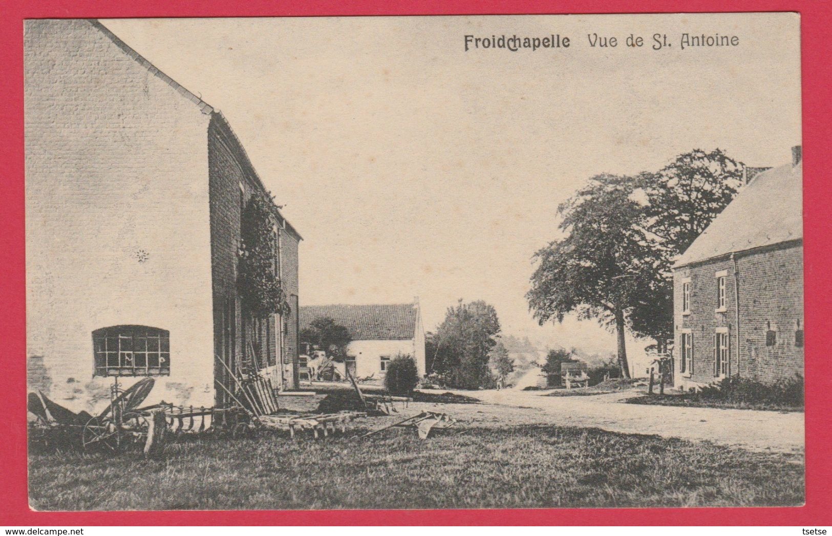 Froidchapelle - Vue De St Antoine ... Rue De Virelles Actuellement - 1914 ( Voir Verso ) - Froidchapelle