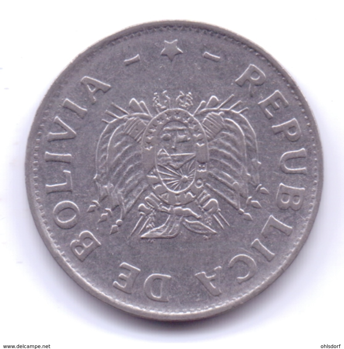 BOLIVIA 1991: 1 Boliviano, KM 205 - Bolivia