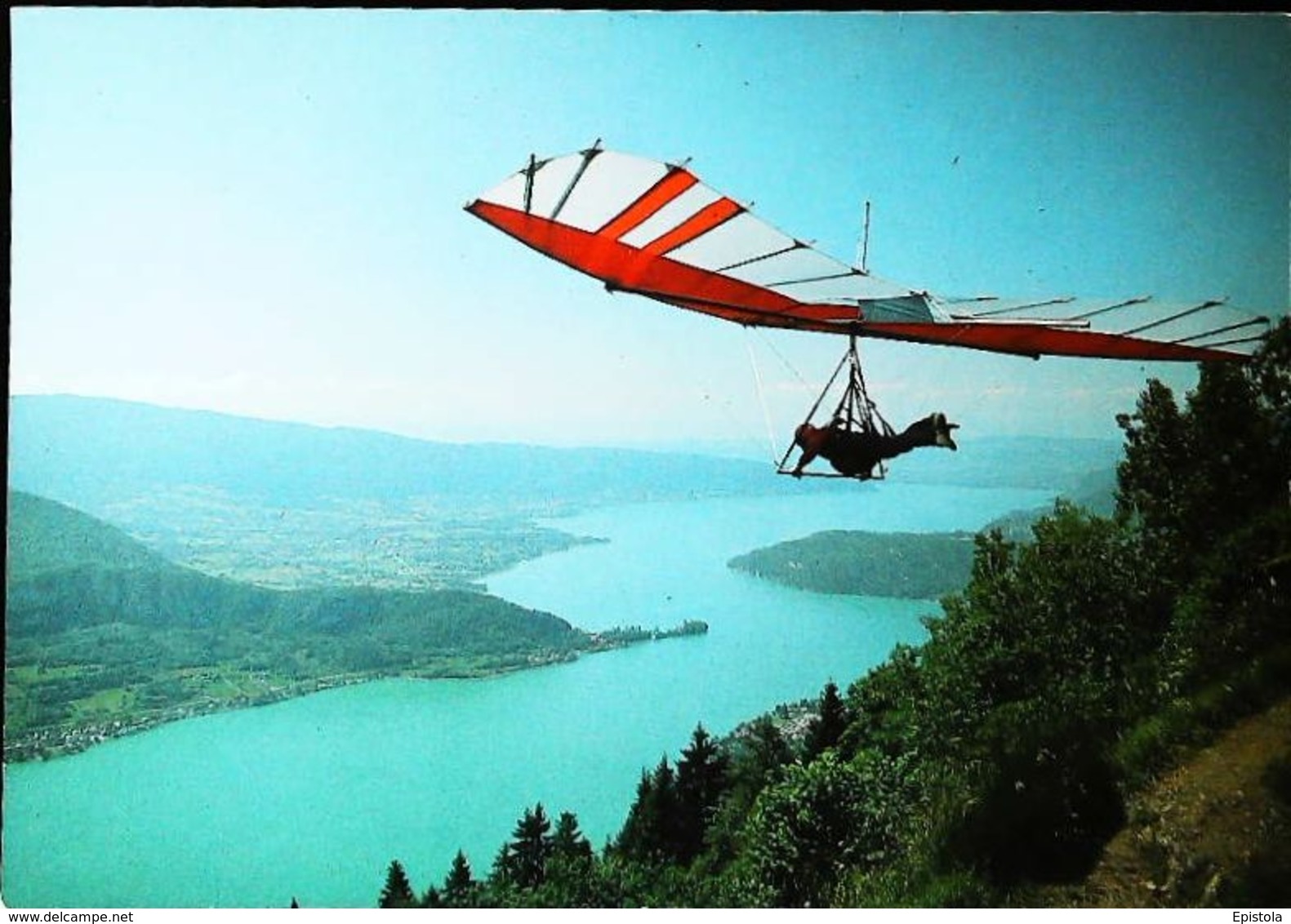 1980s  Deltaplane (Hang Gliding - Deltavliegen) - FRANCE Lac D'Annecy - Parachutting