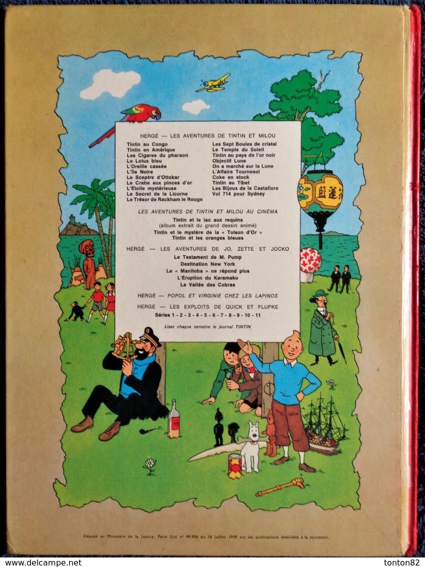 Hergé -TINTIN -  L' Île Noire - Casterman - ( B 39 ) . - Tintin