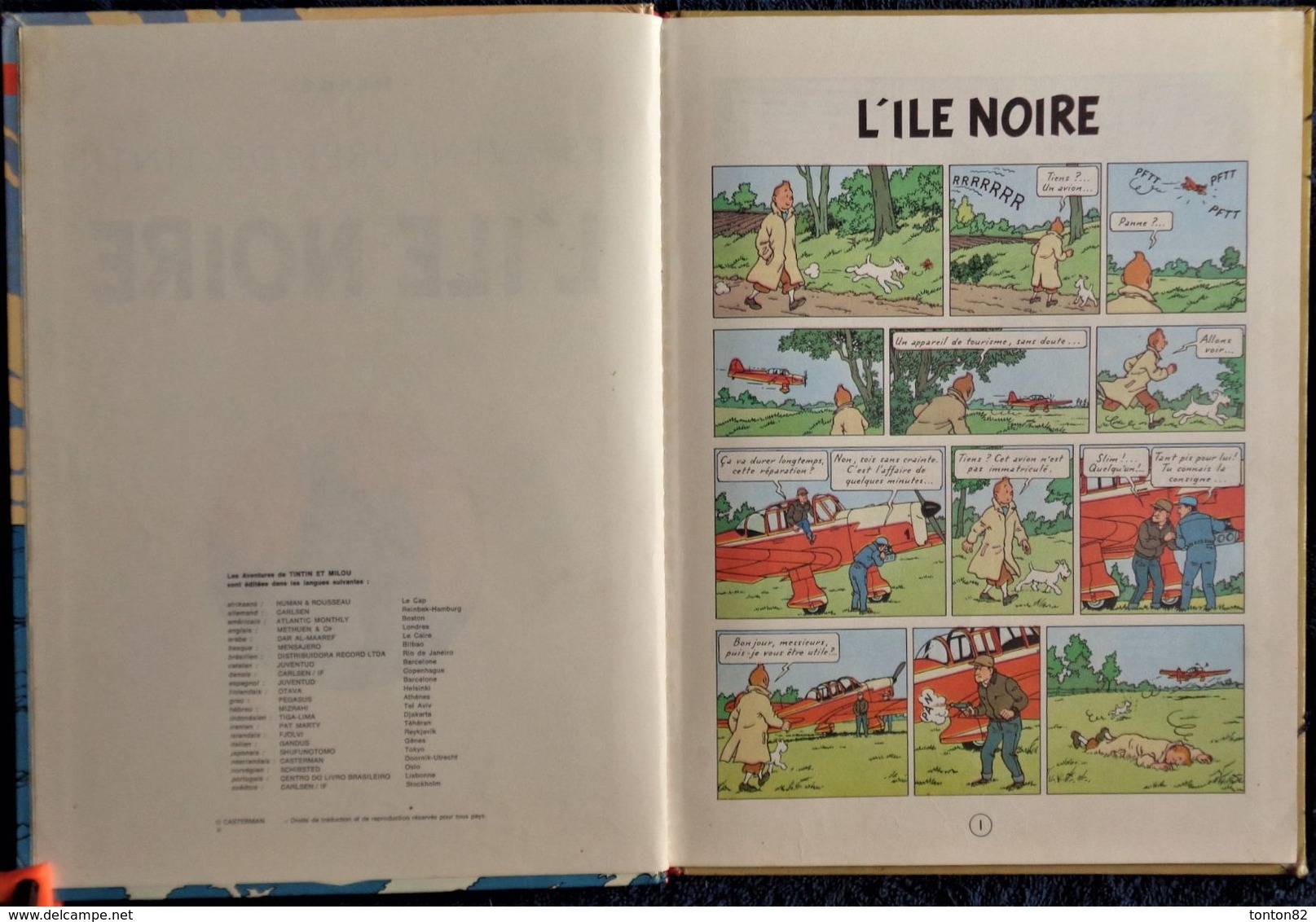 Hergé -TINTIN -  L' Île Noire - Casterman - ( B 39 ) . - Tintin