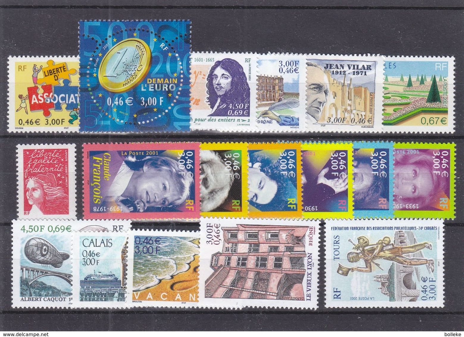 France - Lot De Timbres ** - Sous Faciale - Zeppelins - Chanteurs - Artistes - Calais - Faciale = 8,45 Euros - Unused Stamps