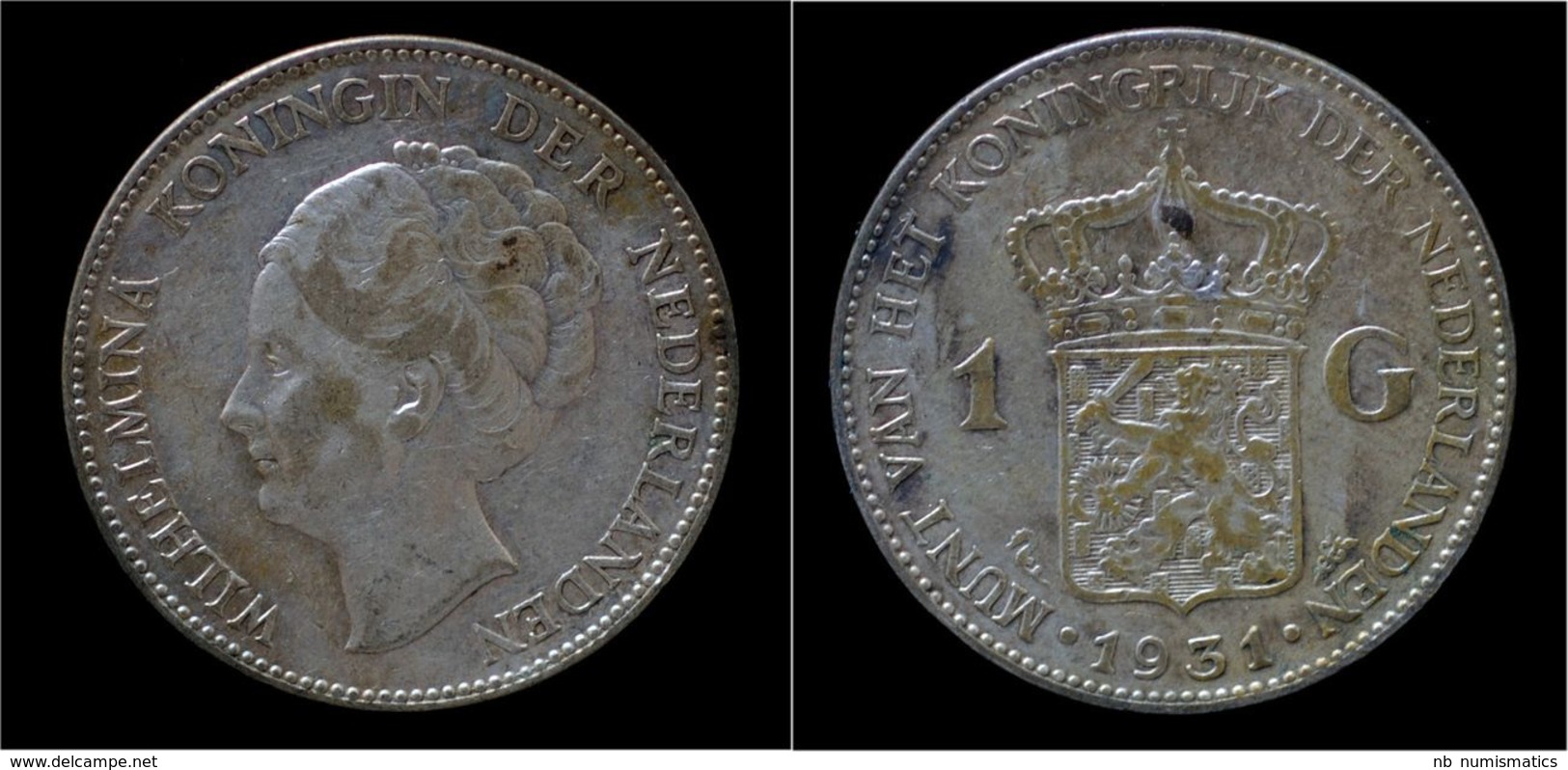 Netherlands Wilhelmina I 1 Gulden 1931 - 1 Gulden