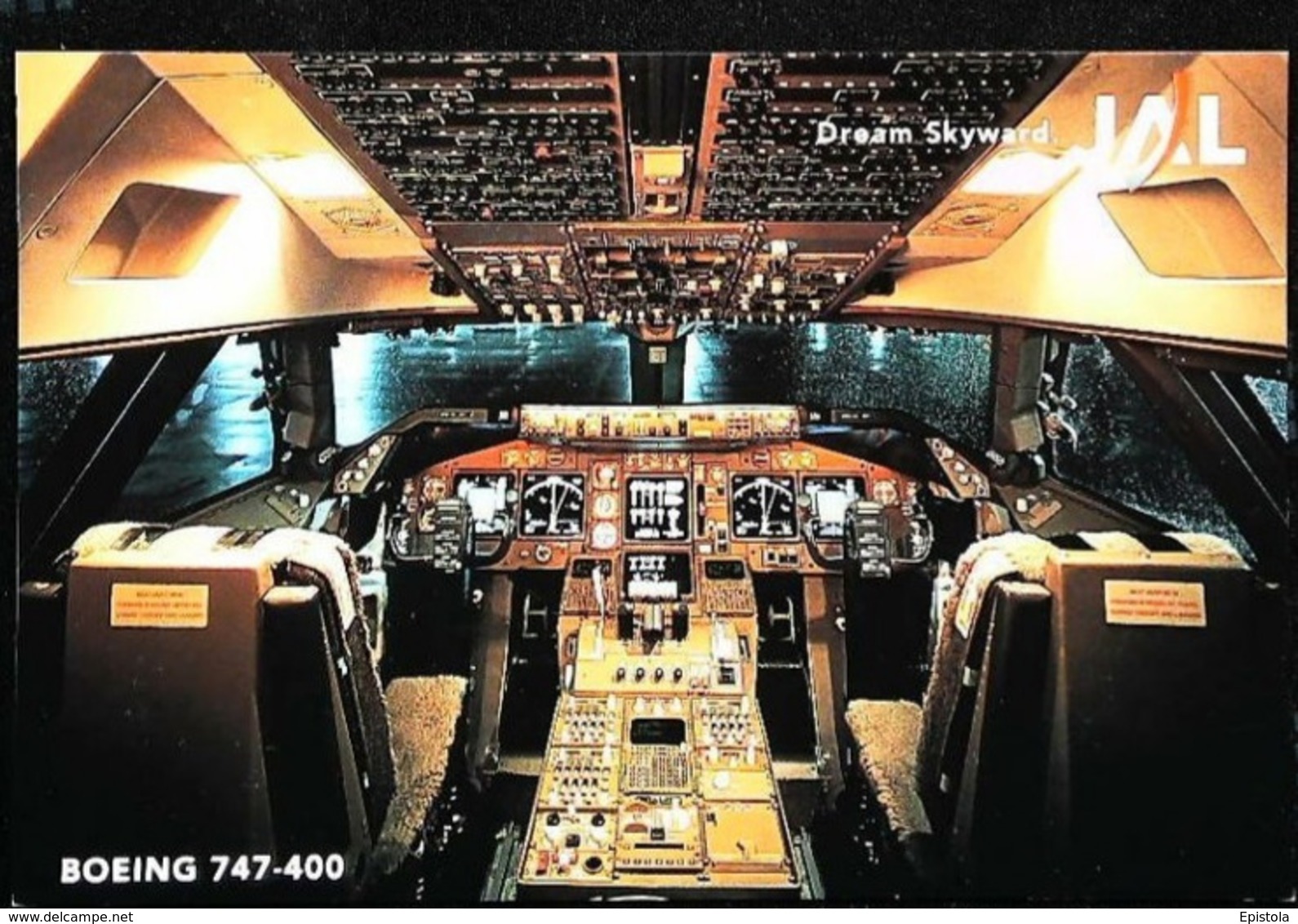 Intérieur COCKPIT - Boeing 737-400 - JAL Japon Airlines - Avionique (Avionics Avionica) - GPS/Aviación