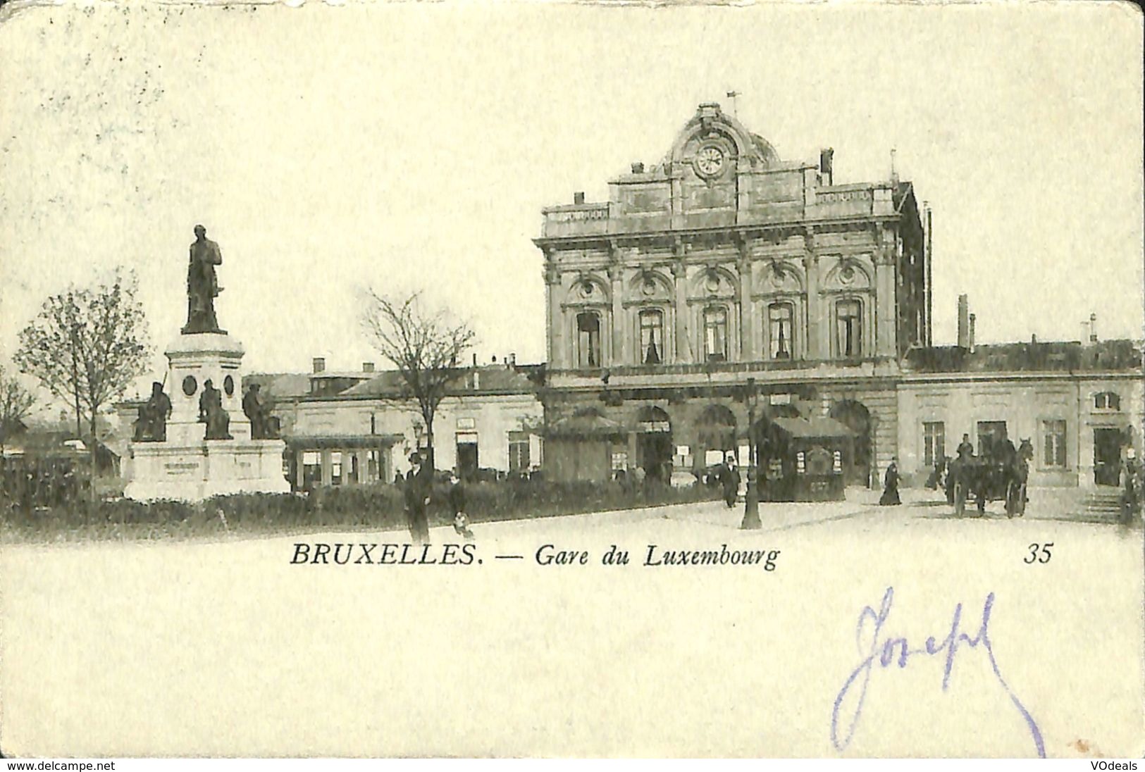 028 600 - CPA - Belgique - Brussels - Bruxelles - Gare Du Luxembourg - Transport (rail) - Stations