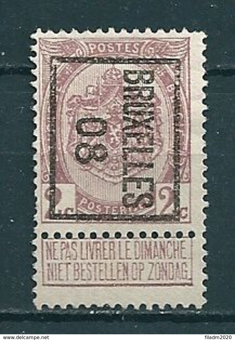 PREO 7 Op Nr 82 BRUXELLES 08 - Positie B - Typo Precancels 1906-12 (Coat Of Arms)