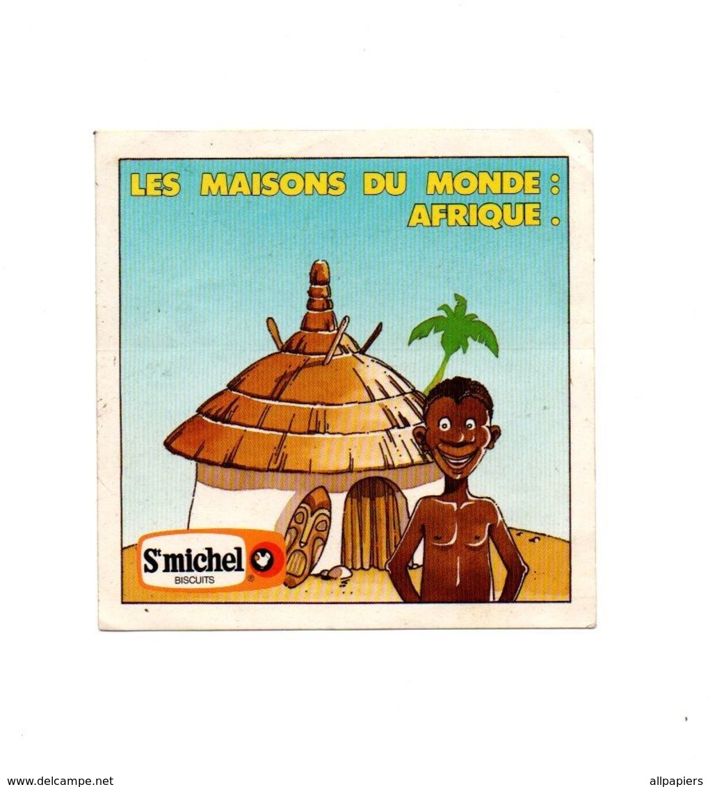 Autocollant Les Maisons Du Monde : Afrique St-Michel Biscuits - Format : 10x10 cm - Stickers