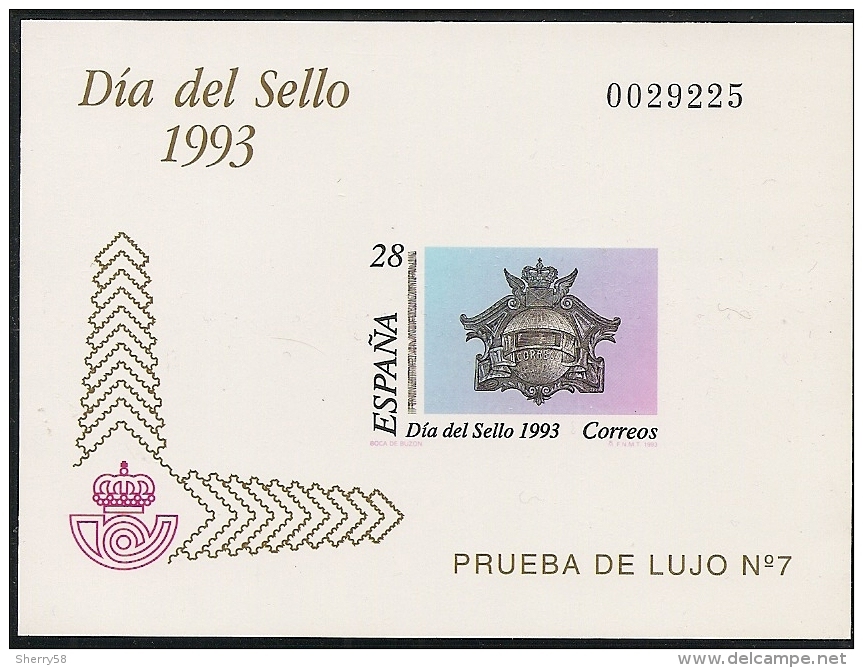 1993-PRUEBA Nº 28-DIA DEL SELLO.BUZÓN-NUEVO - Essais & Réimpressions