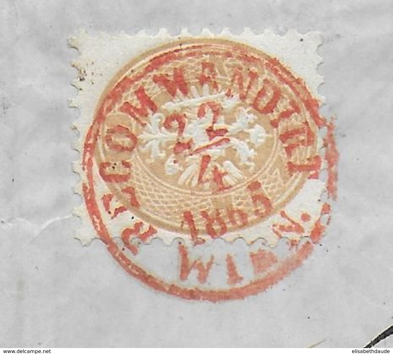 AUTRICHE - 1865 - SUPERBE LETTRE RECOMMANDEE De WIEN => WOLFSBERG - Covers & Documents