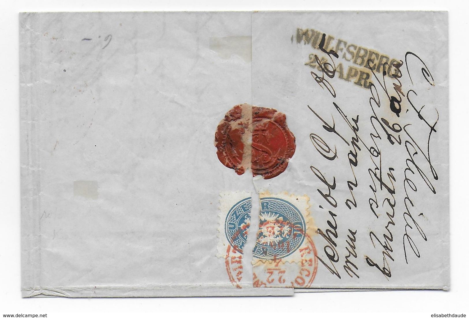 AUTRICHE - 1865 - SUPERBE LETTRE RECOMMANDEE De WIEN => WOLFSBERG - Covers & Documents