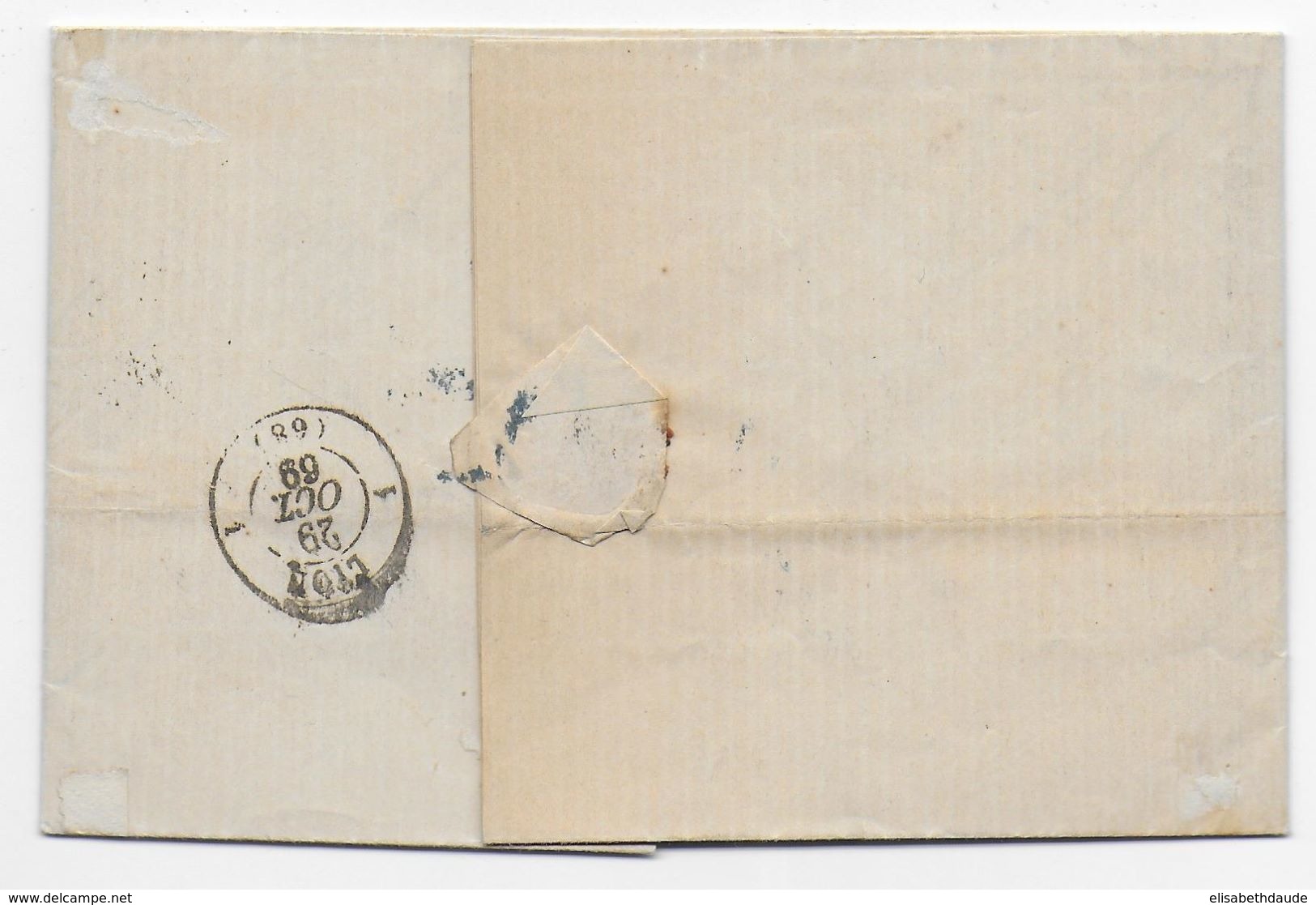 AUTRICHE - 1869 - 38 Ia + 39 Ic Sur LETTRE De WIEN => LYON - SIGNEE FERCHENBAUER - Covers & Documents