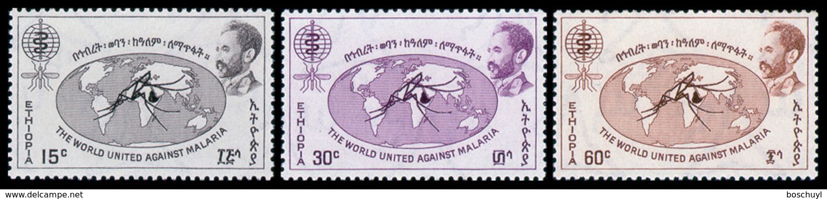 Ethiopia, 1962, Fight Against Malaria, Paludisme, United Nations, MNH, Michel 422-424 - Ethiopia