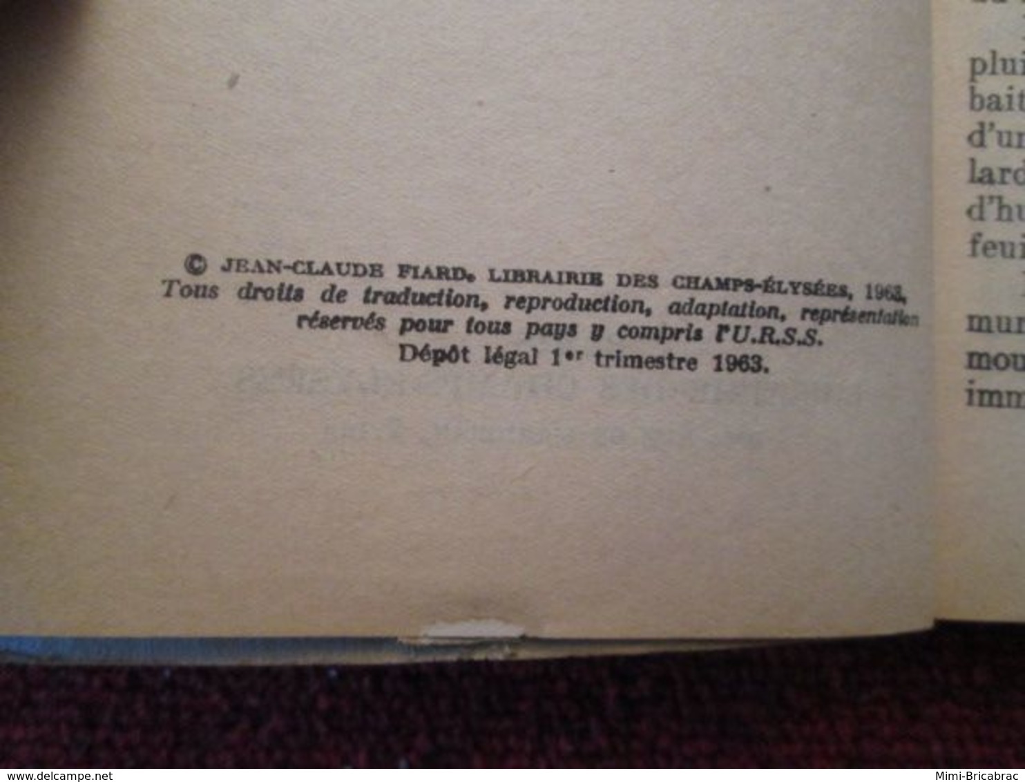 POL2013/1  : 1963 / JC FIARD  / ORAGE SUR LA PLANTATION /  LE MASQUE CHARLES EXBRAYAT PRESENTE ... N°17 - Altri & Non Classificati