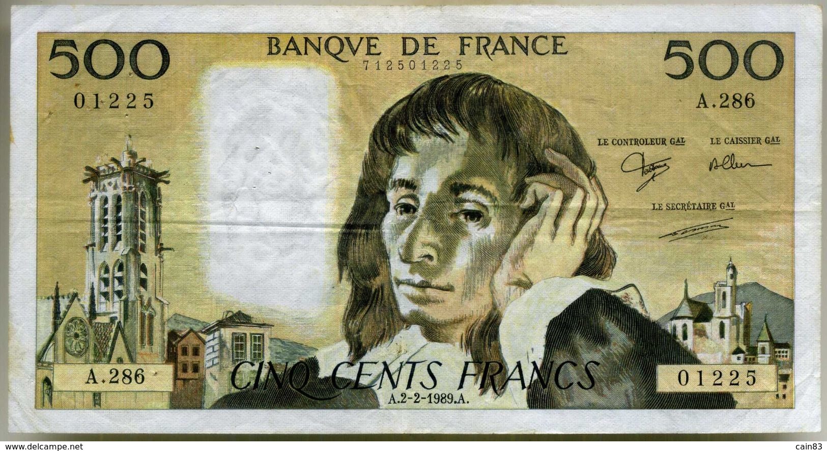 Billet De 500 Francs PASCAL - 500 F 1968-1993 ''Pascal''