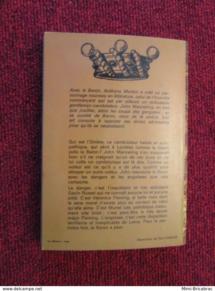 POL2013/1 : ANTHONY MORTON / J'AI LU N°360  / L'OMBRE DU BARON Rouge , Noir ?  édition De 1970 - J'ai Lu