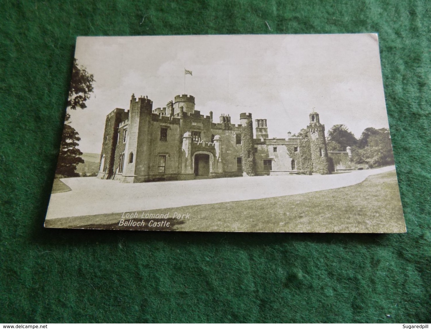 VINTAGE UK SCOTLAND: LOCH LOMAND Balloch Castle Green Tint Glasgow Corporation - Dunbartonshire