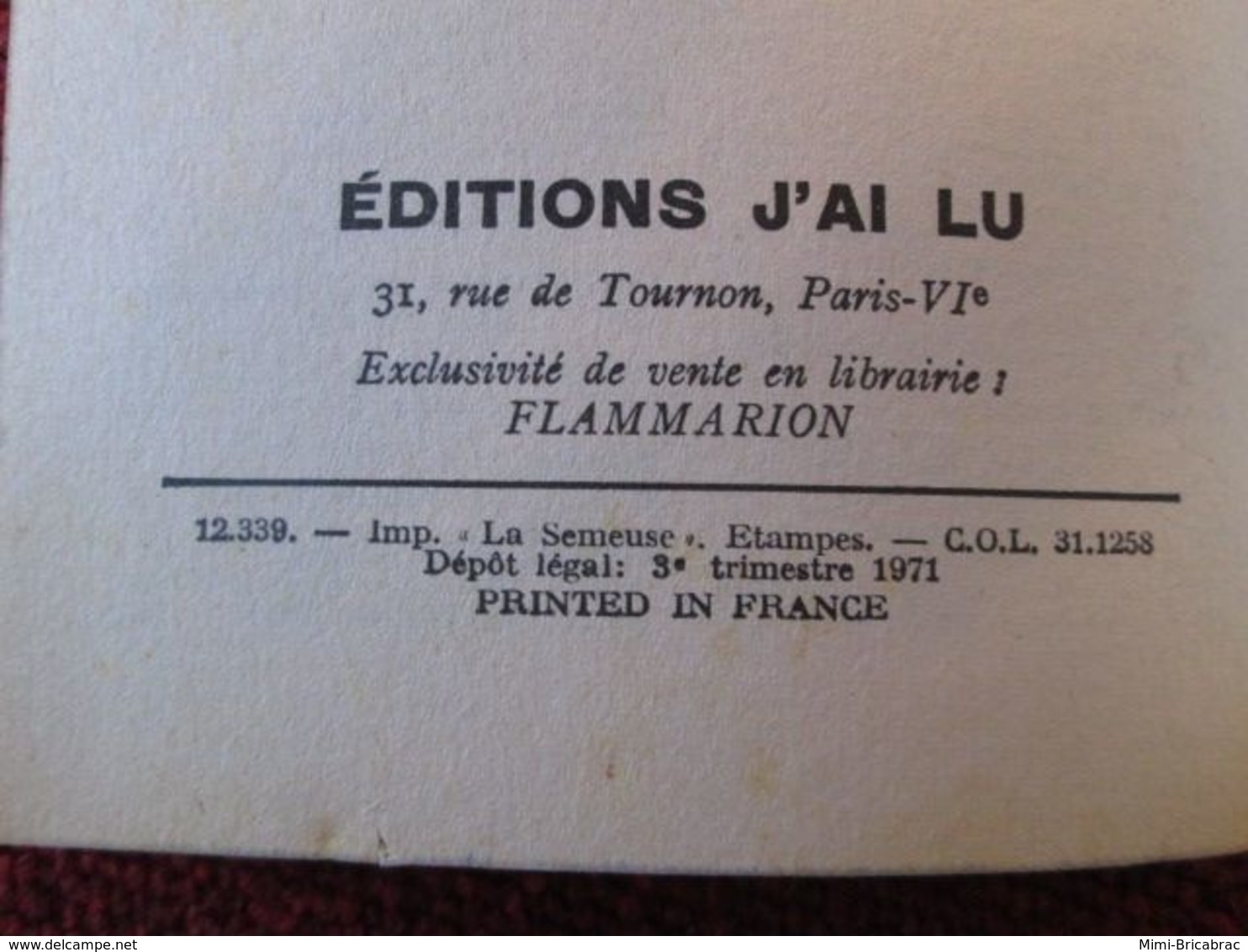 POL2013/1 : ANTHONY MORTON / J'AI LU N°401  / LE BARON SE DEVOUE édition De 1971 - J'ai Lu