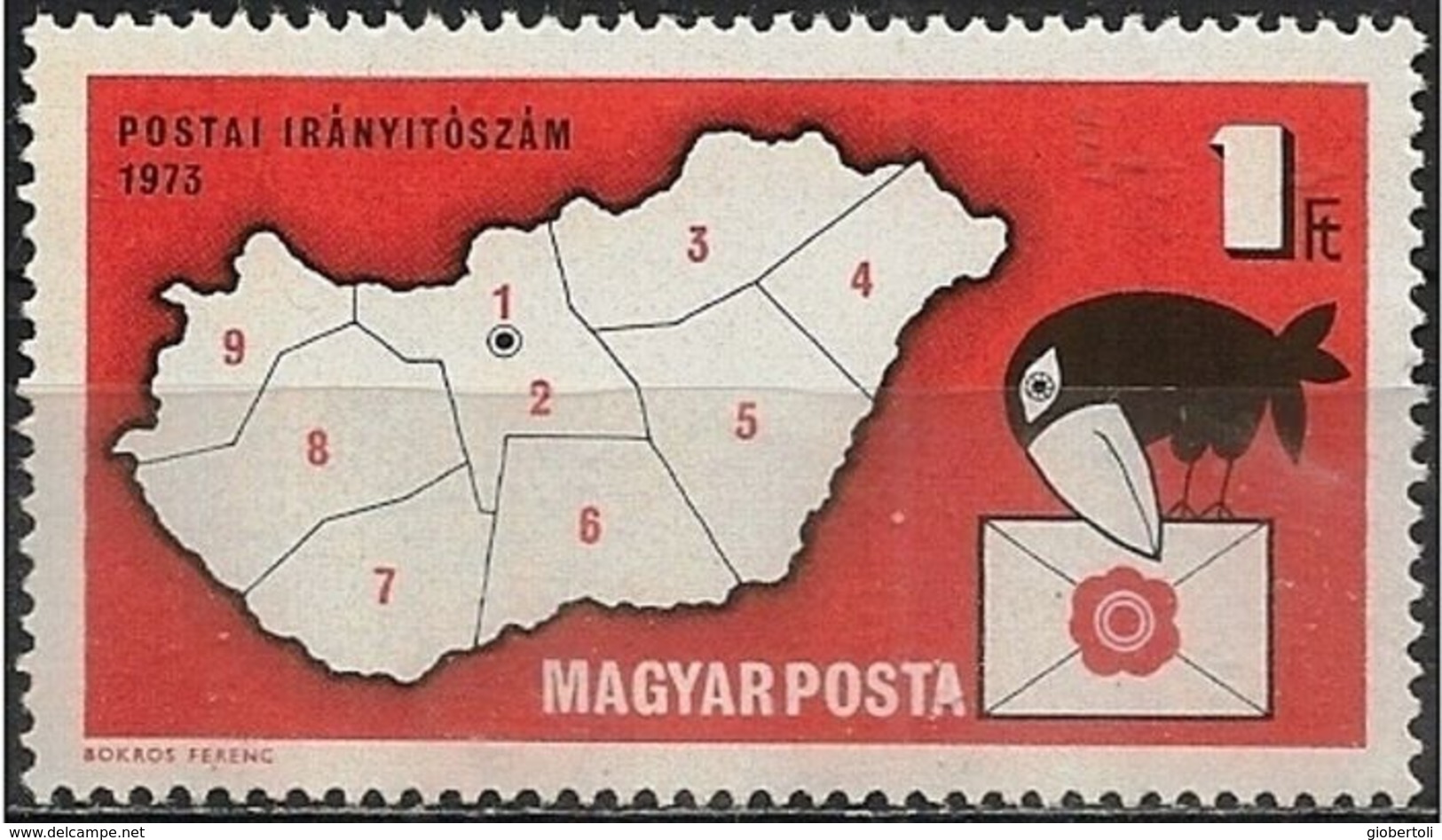 Ungheria/Hongrie/Hungary: Codice Postale, Postal Code, Code Postal, Mappa, Map, Carte - Zipcode