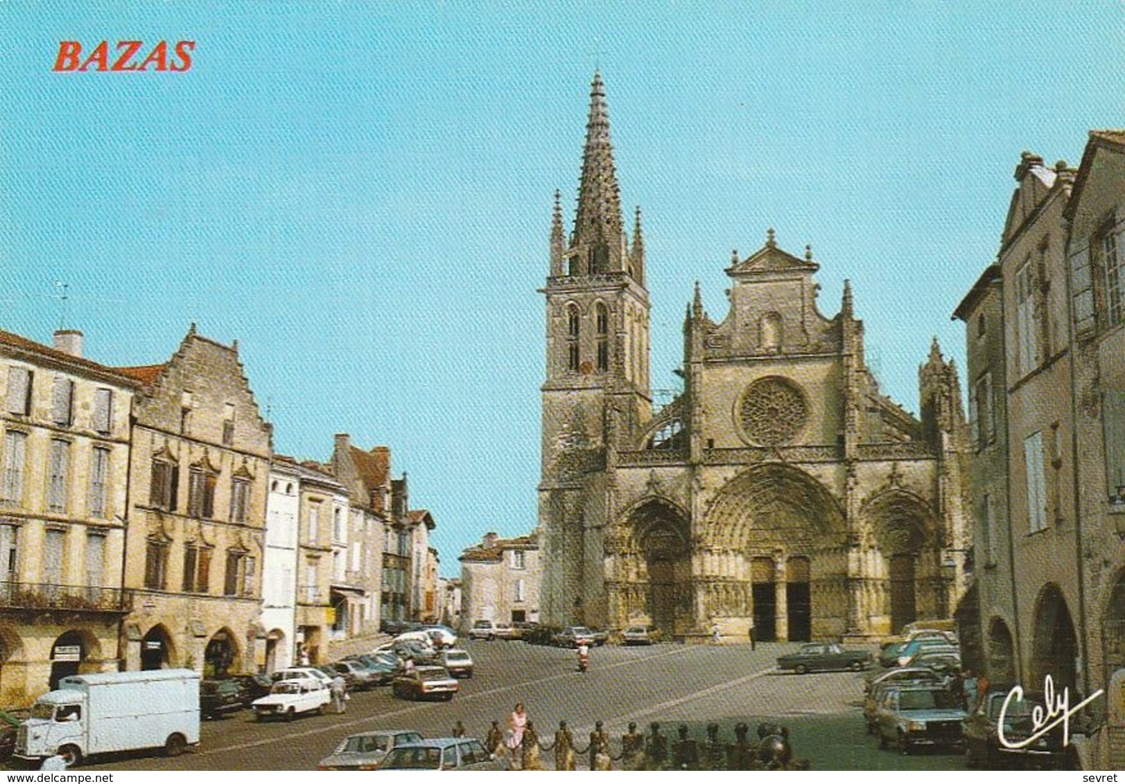 BAZAS. - Place De La Cathédrale St Jean.  Belle Carte RARE - Bazas